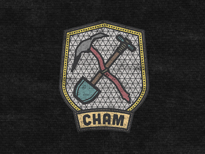 Chamonix Patch adventure alpine alps axe climbing handle mountain mountaineering patch shovel stitching