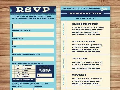 University Academy Gala RSVP Card print