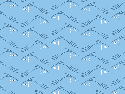 Fish Water Pattern blue fish lake ocean pattern river water wave