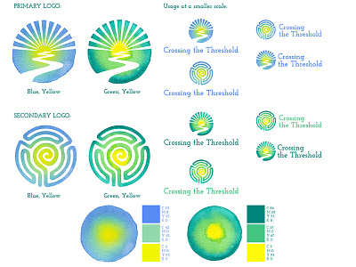 Crossing The Threshold branding design identity illustration logo watercolor