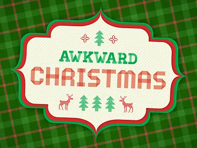 Awkward Christmas awkward cheesy chris spooner christmas plaid reindeer tag tree