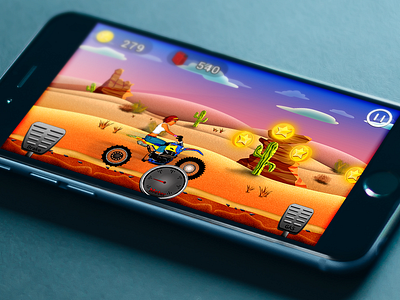get across the desert... app character concept desert design endless game illustration mobile photoshop ui vector