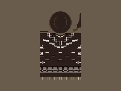 How To Be A Good Gunslinger cigar cowboy flat gun gunslinger hat pattern pistol poncho revolver spaghetti western