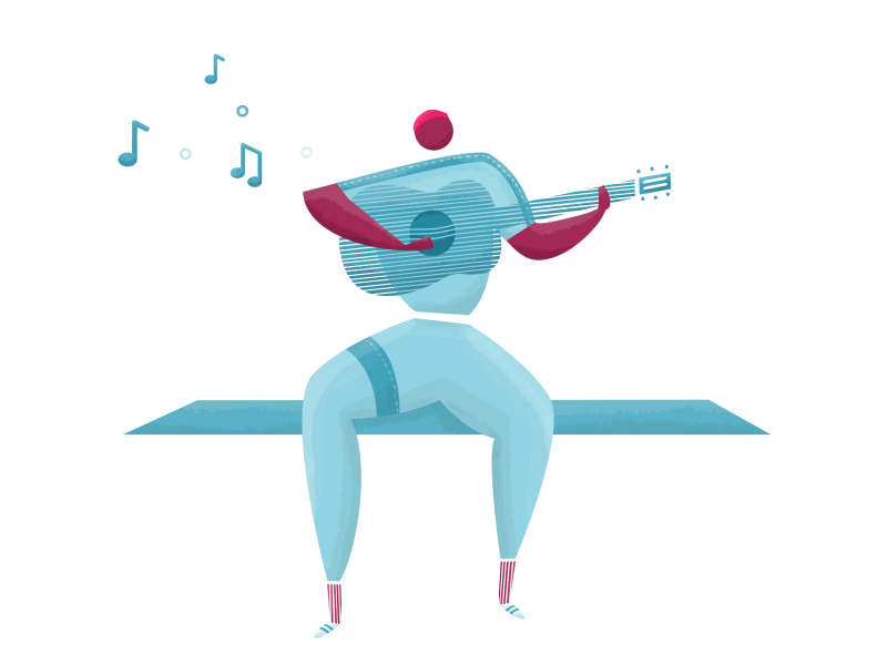 Seu Jorge / Life Aquatic 2d 2d animation character guitar life aquatic music seu jorge steve zissou textures wes wes anderson zissou