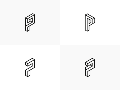 Impossible P exploration branding exploration impossible logo mark p puzzle symbol