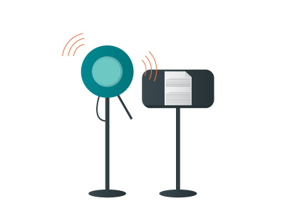 Voice Overs audio papers stand vog voice over