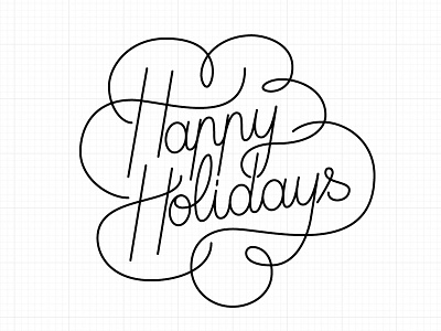 Happy Holidays holidays lettering script type typography