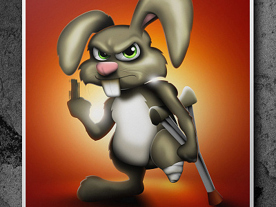 The Rabbit Who Lost His Good Luck Charm bunny rabbit character design digital illustration digital painting photoshop