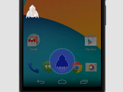 Fly2 after android animation design effects gif interface mobile space spaceship ui ux