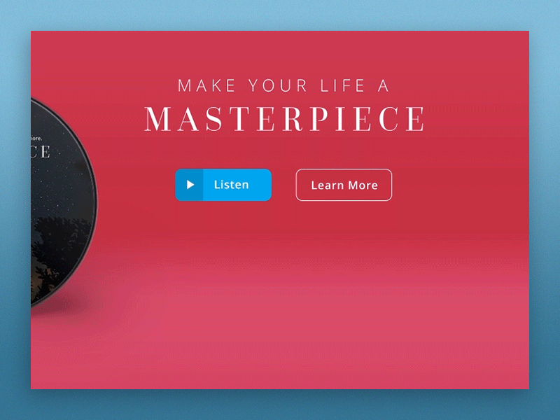 Muze Interaction minimal music player ui ux web web design