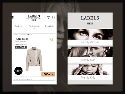Labels shop android app mobile shop ui
