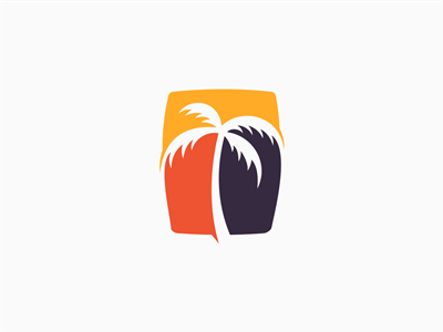 Palm Tree beach identity logo palm palm tree real estate