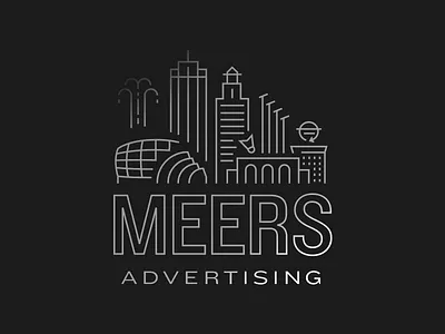 Meers KC Shirt advertising kansas city kc meers monoline skyline