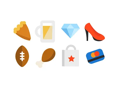 Thanksgiving + Shopping beer cider credit card diamond football heel pie pumpkin pie shoe shopping shopping bag turkey leg