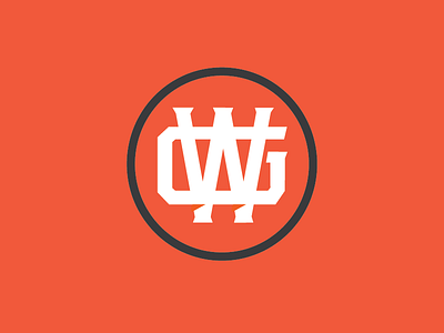 Webster Groves monogram orange w