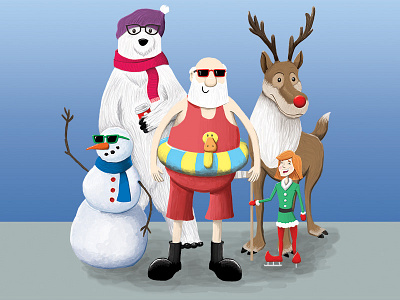 H&R MFRC Holiday Fest Characters characters digital drawing holidays illustration painting photoshop