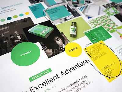 Excellent Adventure color palette colorful moodboard typography