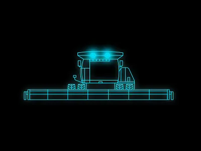 Combine ag combine farming illustration