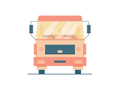 MAN for my man car editorial flat illustration loader machine man truck