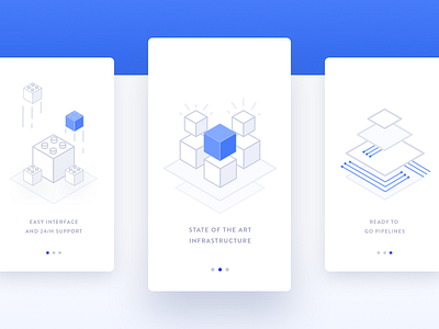 Onboarding - Day 023 #dailyui app board dailyui ios isometric onboarding server splash walkthrough