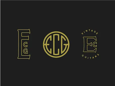 Emerald City Guitars Monograms guitars logo monogram vintage