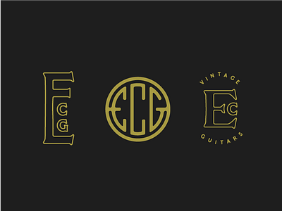Emerald City Guitars Monograms guitars logo monogram vintage