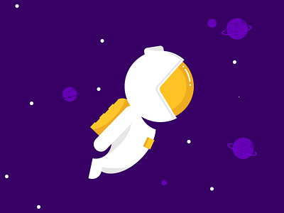 Spaceman astronaut flying fun illustration jetpack space texture