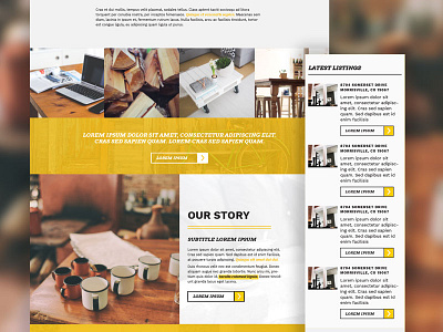 WIP Responsive Homes Website desktop homes mobile mockup photo responsive website yellow