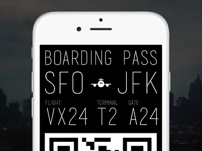 Daily UI #024 - Boarding Pass 024 boarding pass daily ui flight jfk sfo