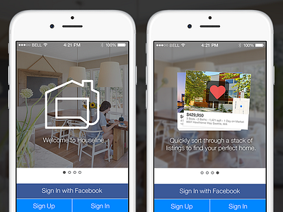 Daily UI #023 - Onboarding 023 app daily ui houseline iphone onboarding
