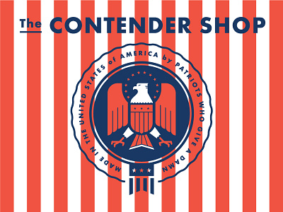 The Contender shop logo america eagle patriot politics stripes