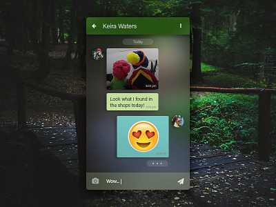 Direct Messages 013 blur card chat dailyui dark direct messages ui green messages shadows ui