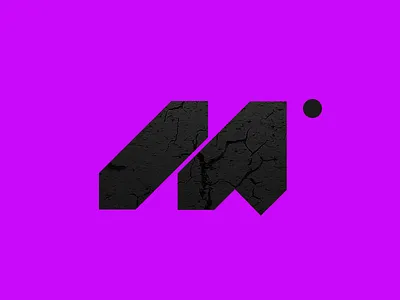 Magnetic creative identity logo magenta magnet monoxrom stone