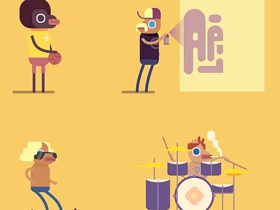 Characters characters illustration