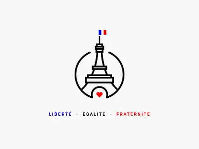 Pray For Paris eiffel tower france icon illustration love paris support vector