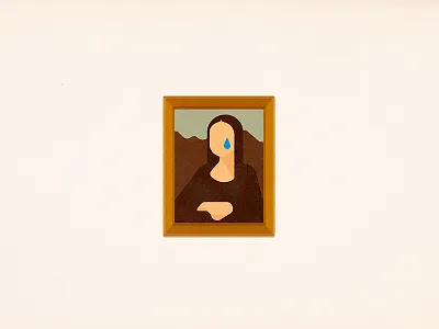 Paris icon monalisa prayforparis tear vector