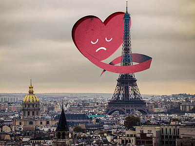 ‪Pray For Paris capital france heart illustration paris sad ‎prayforparis‬