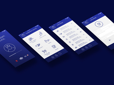 App Design - KOMISARIATI DIXHITAL anahoxha app appdesign application design flat icon interface komisariatidixhital mobile ui ux