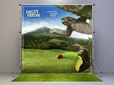 Costa Rica Photo Backdrop animals backdrop costa rica logo design photo photoshop tourism