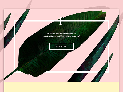 Flourish - stylish landing page 80s design floral skin ui ux web