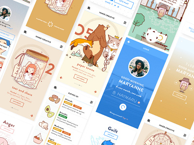 BTS App + Game app clean code concept game icons illustration mental health pages progress simple student