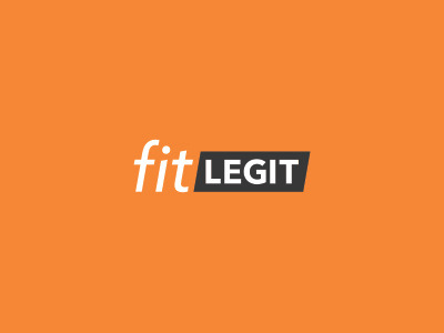 Fit Legit brand fitness logo orange sharp vector