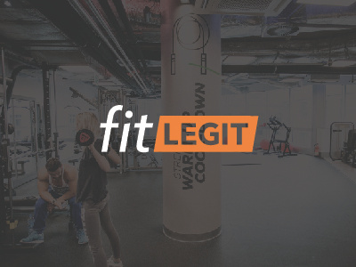 Fit Legit Logo brand fitness logo orange sharp vector