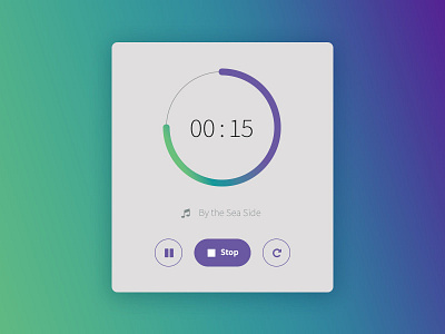 Countdown Timer 014 blue card count down timer countdown dailyui gradients green shadows timer timer card ui