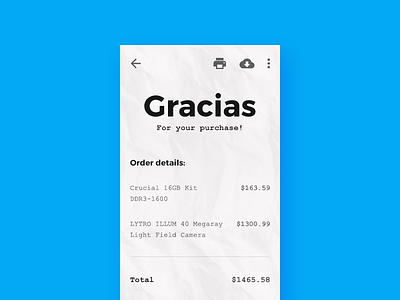 Mobile Payment Reciept Design ecommerce minimal mobile payment receipt ui ux