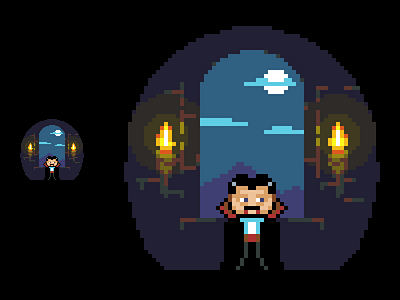 Darkness - Pixel Dailies darkness pixel art pixel dailies pixels vampire