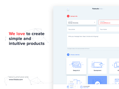 Spacecraft launch contact design flatata flatstudio form launch new order ui ux web