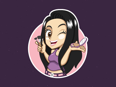 Beauty Blog Mascot beautiful beauty character cosmetic cute girl illustration mascot sexy woman