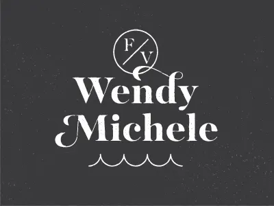 Fishing Vessel Wendy Michele boat fishing logo nautical textured typography