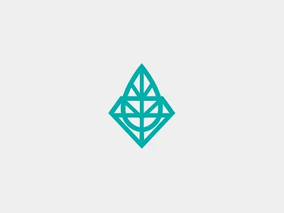 Sustainable Mining Brand Mark brand mark diamond icon identity leaf logo logo mark mining sustainability